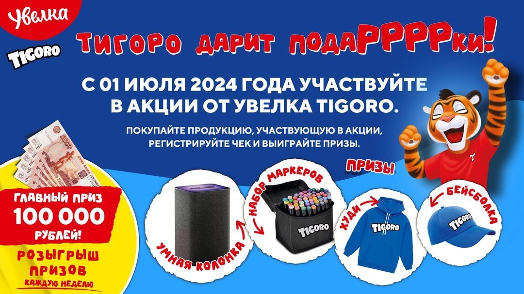 Акция Tigoro «Тигоро дарит подарРРРки»